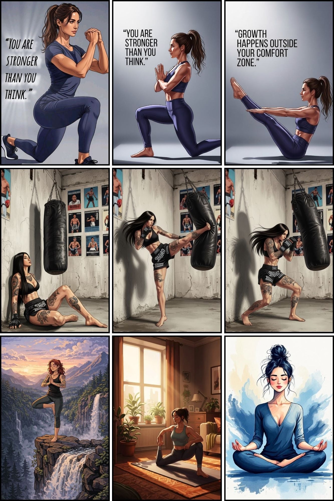 Empowered Mind & Body Sticker Pack (10 Pieces)