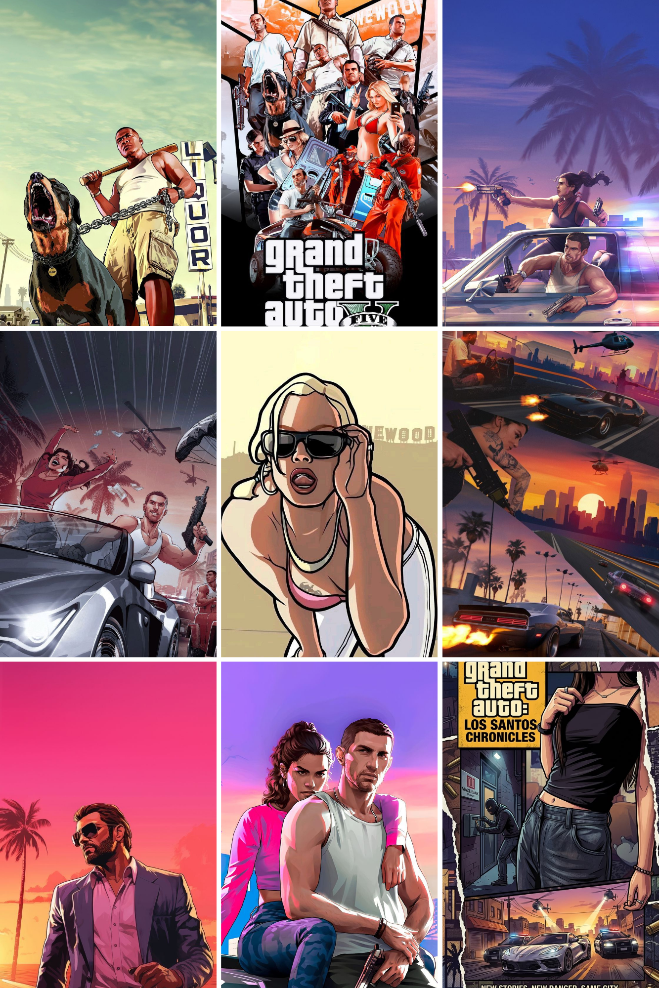 GTA Sticker Pack – Pack of 10 | Premium Vinyl Gaming Stickers