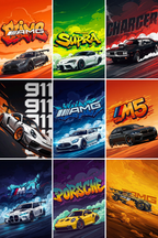 Graffiti Car Wall Poster