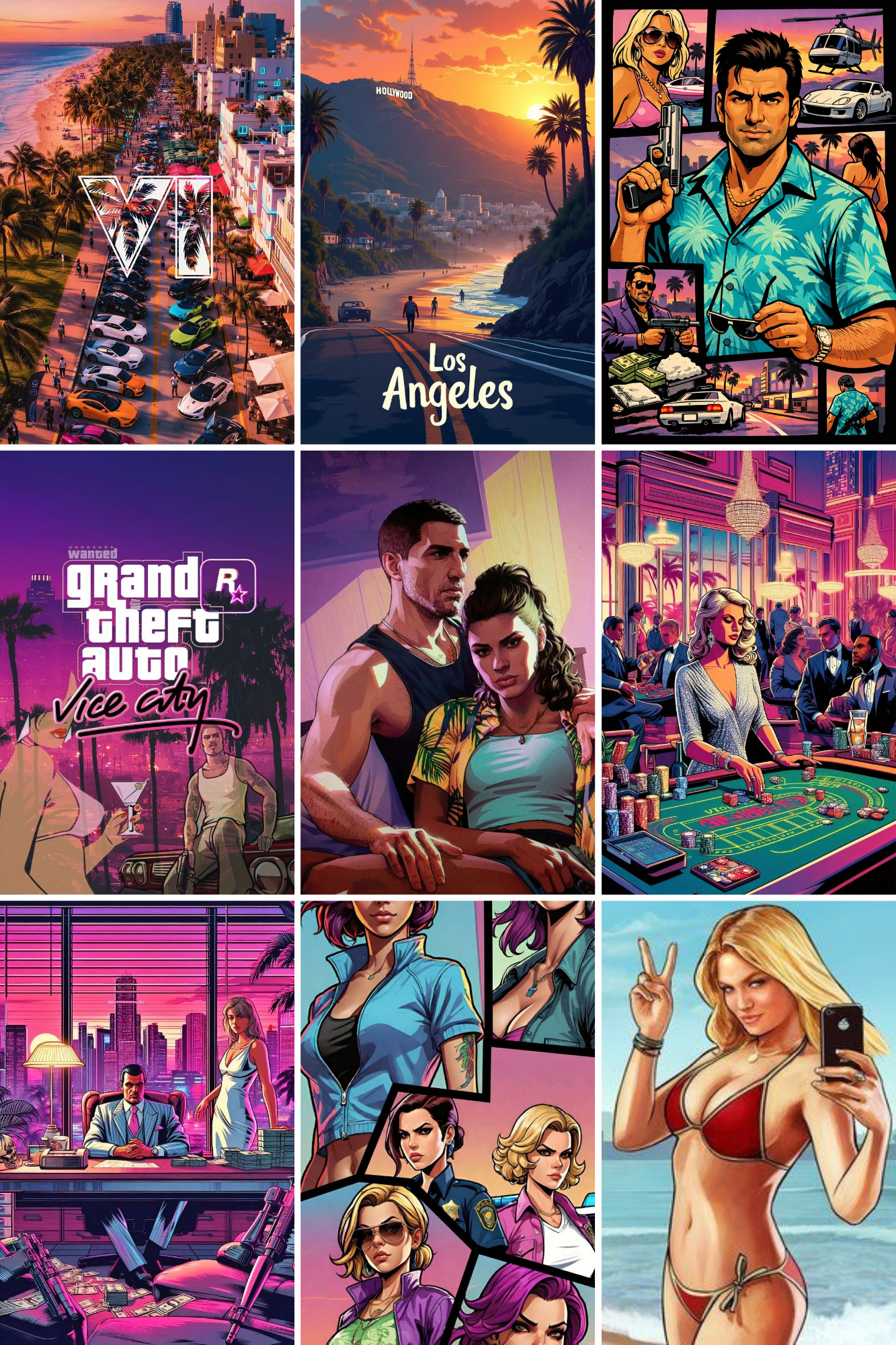 GTA Sticker Pack – Pack of 10 | Premium Vinyl Gaming Stickers