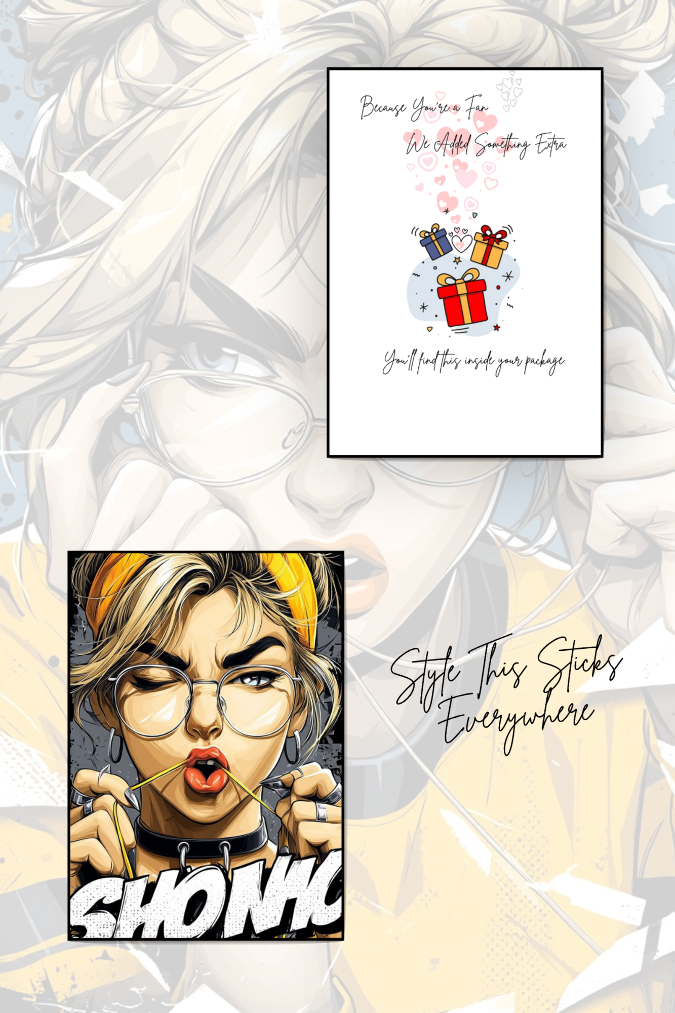 Pop Art Attitude Girl Sticker Pack - ( 10 pieces )