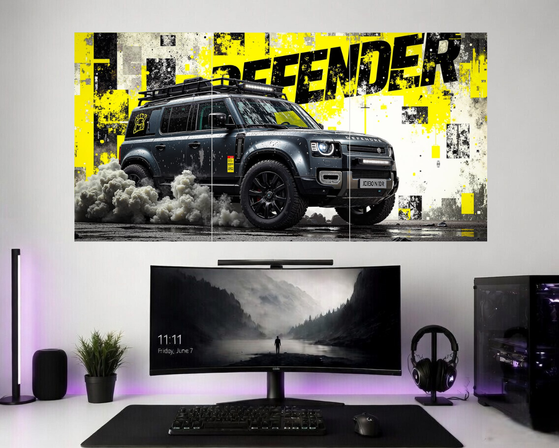 Defender 3 piece Split Poster