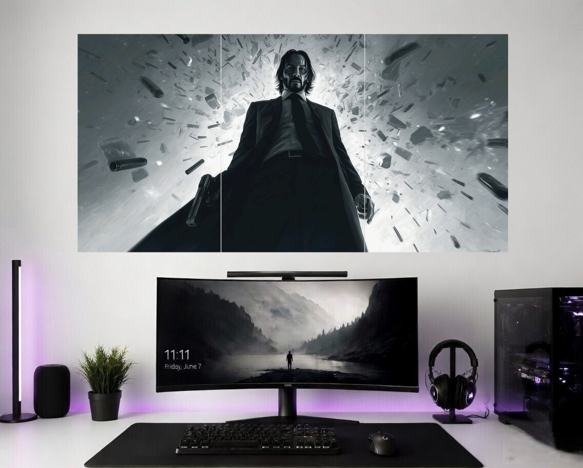 John Wick 3 piece Split Poster