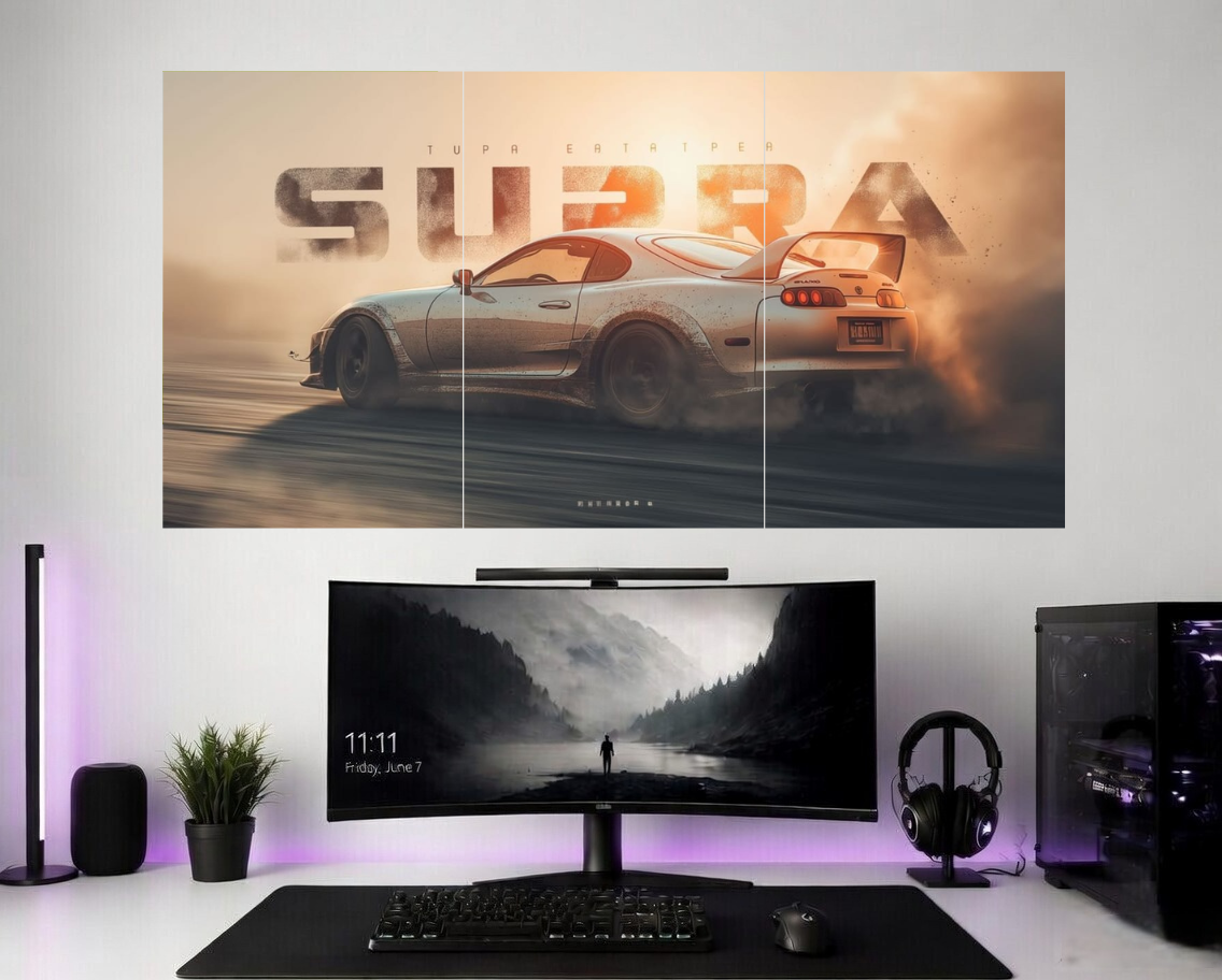 Car 3 piece Split Poster