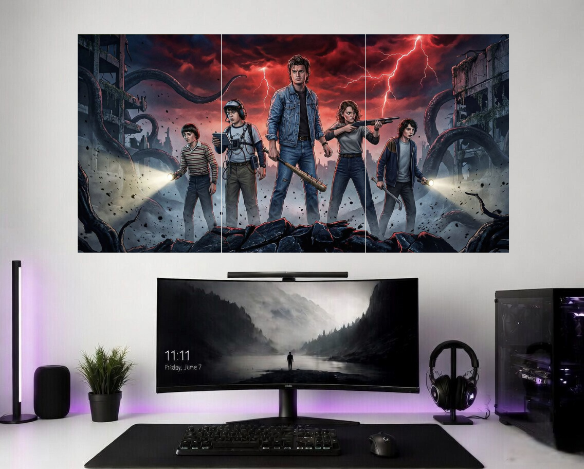 Stanger Things 3 piece Split Poster