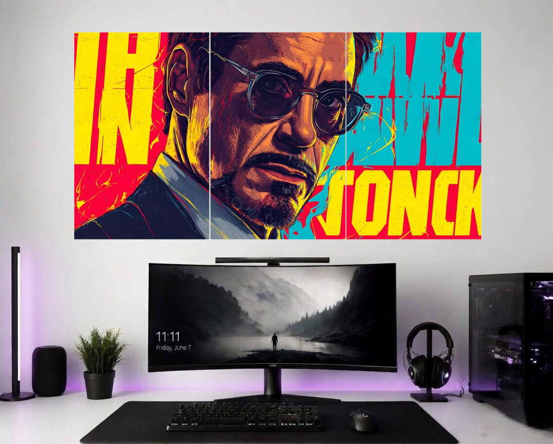 Tony Stark 3 piece Split Poster
