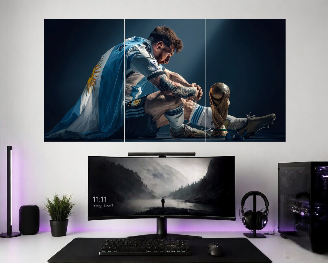 Lionel Messi  3 piece Split Poster