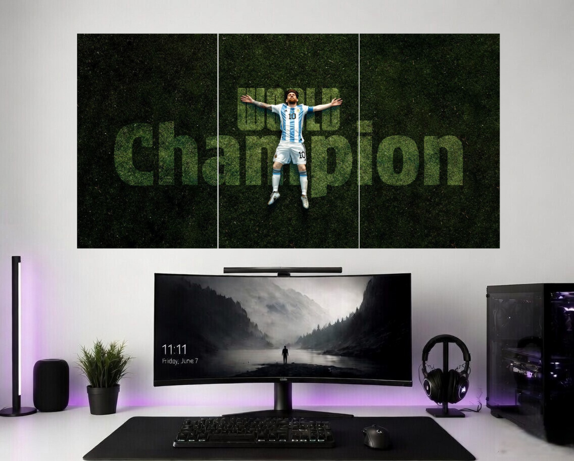 Lionel Messi  3 piece Split Poster