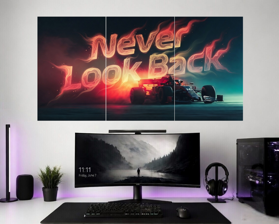 F1 3 piece Split Poster