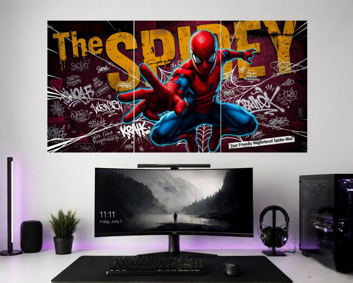 Spiderman 3 piece Split Poster