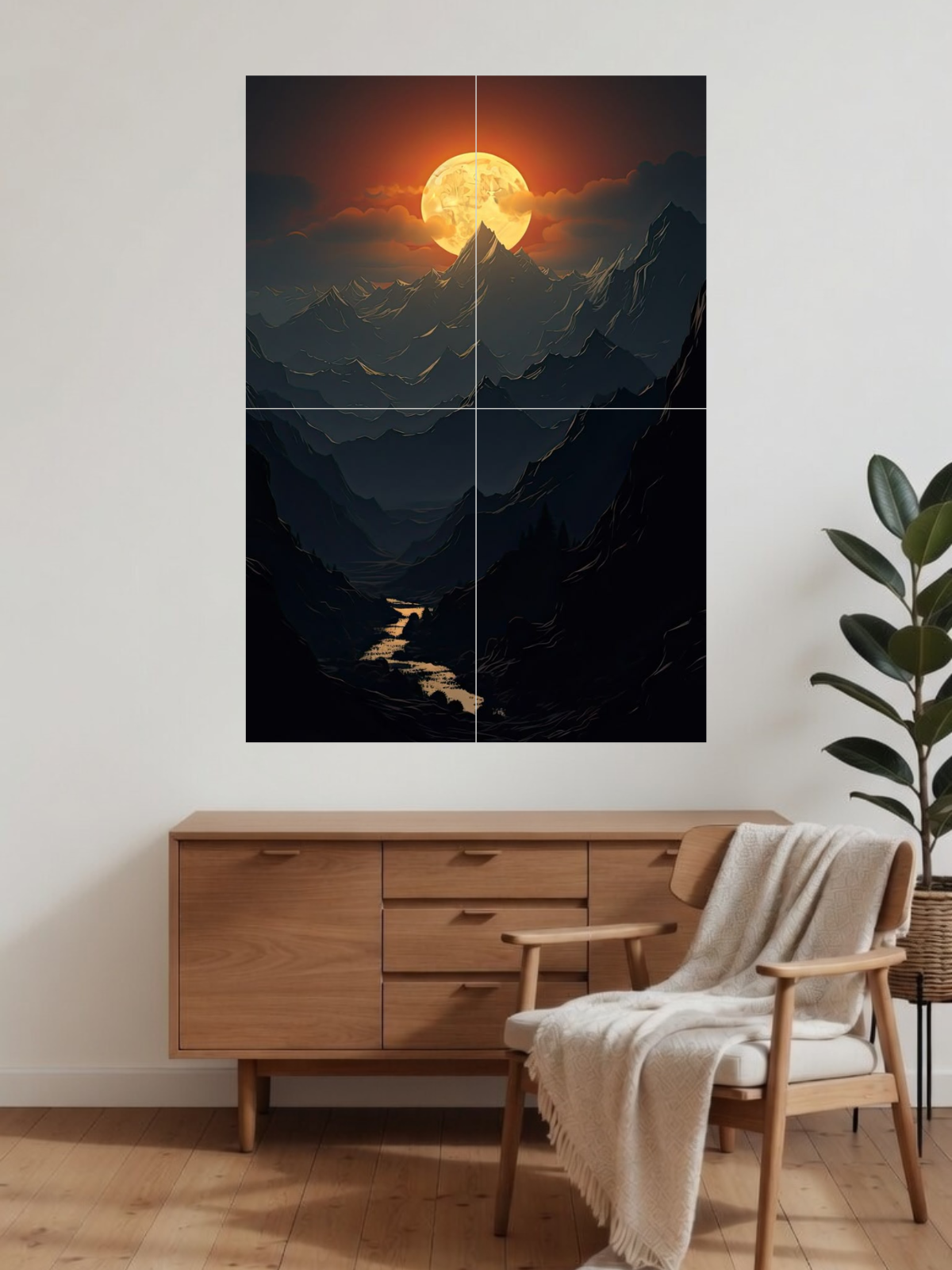 Nature Aesthetic Posters | 4 Piece Split Poster