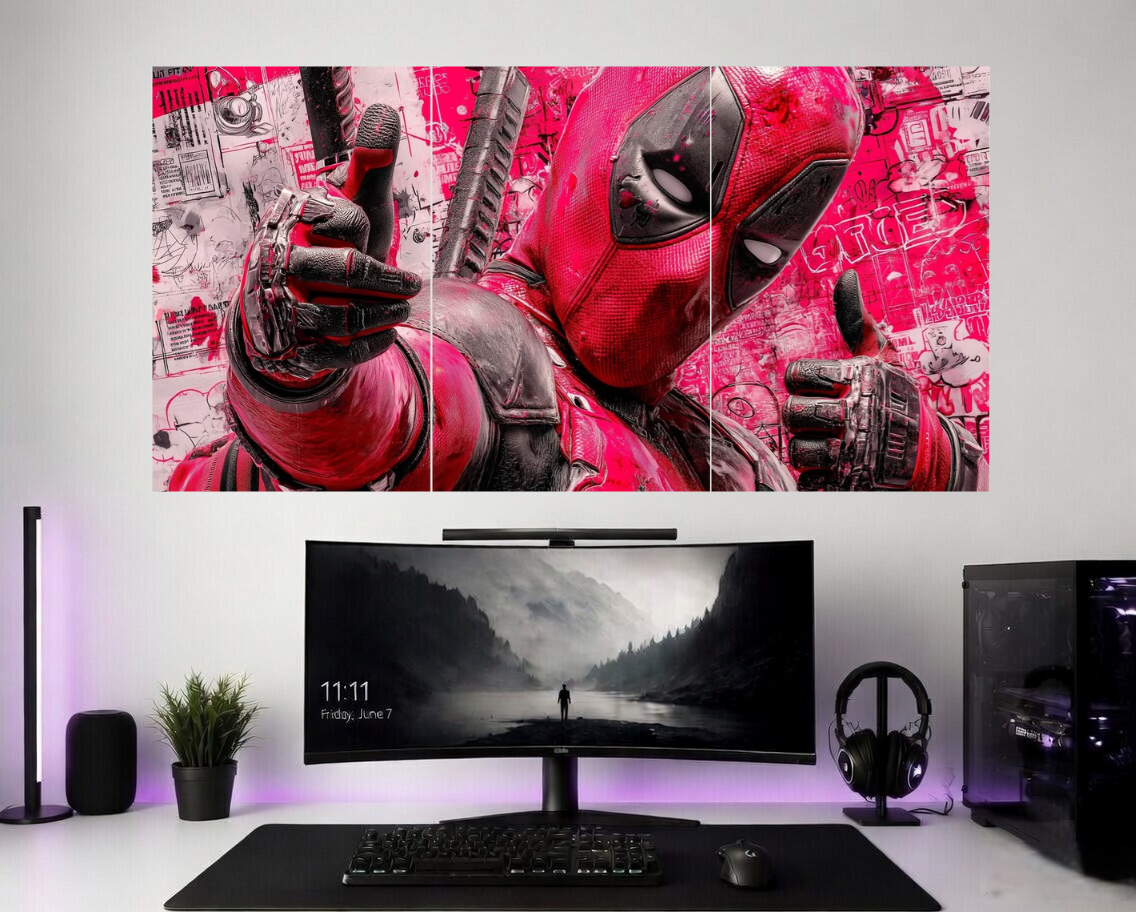 Deadpool 3 piece Split Poster