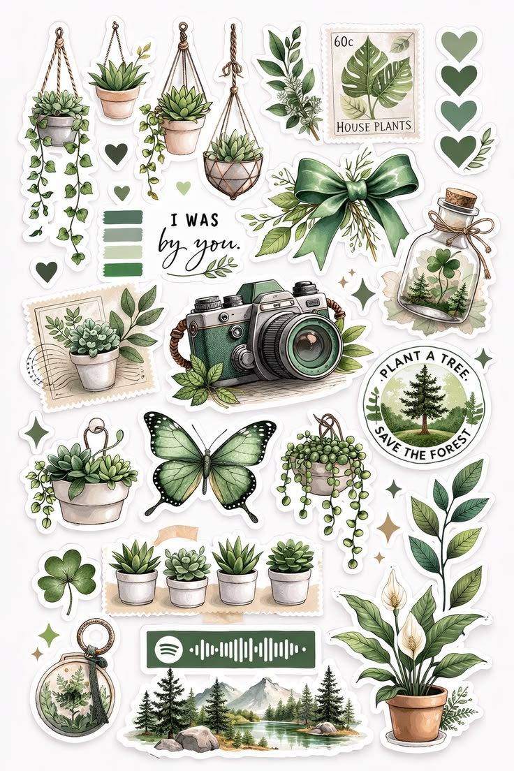 Journal Aesthetic Sticker sheet