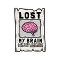 Lost My Brain Sticker
