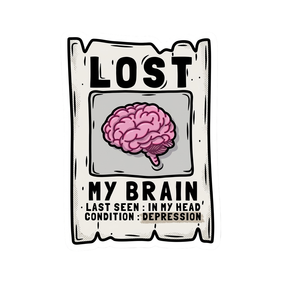 Lost My Brain Sticker