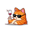 Cheers Cat Sticker