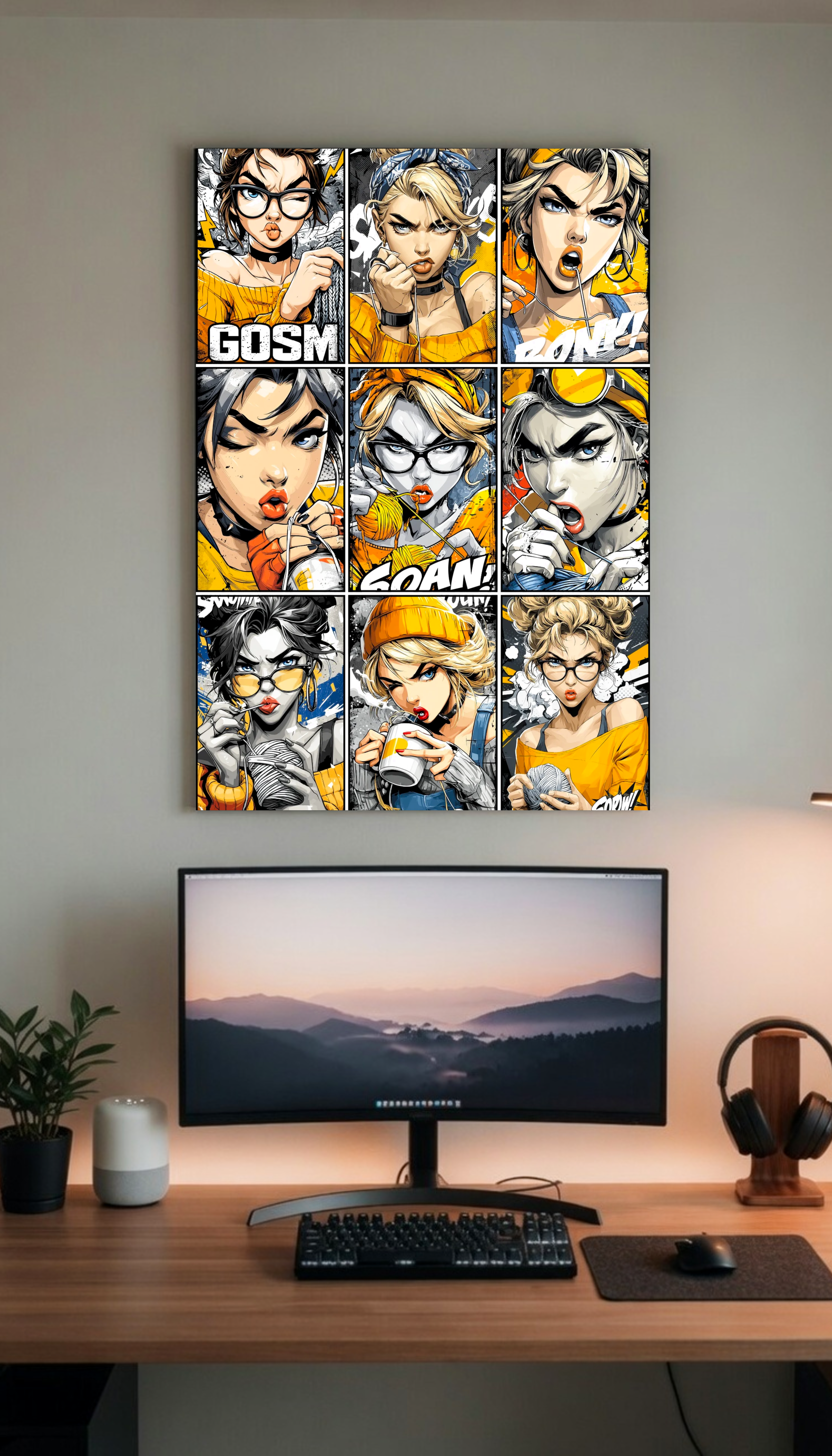 Pop Art Attitude Girl Sticker Pack - ( 10 pieces )