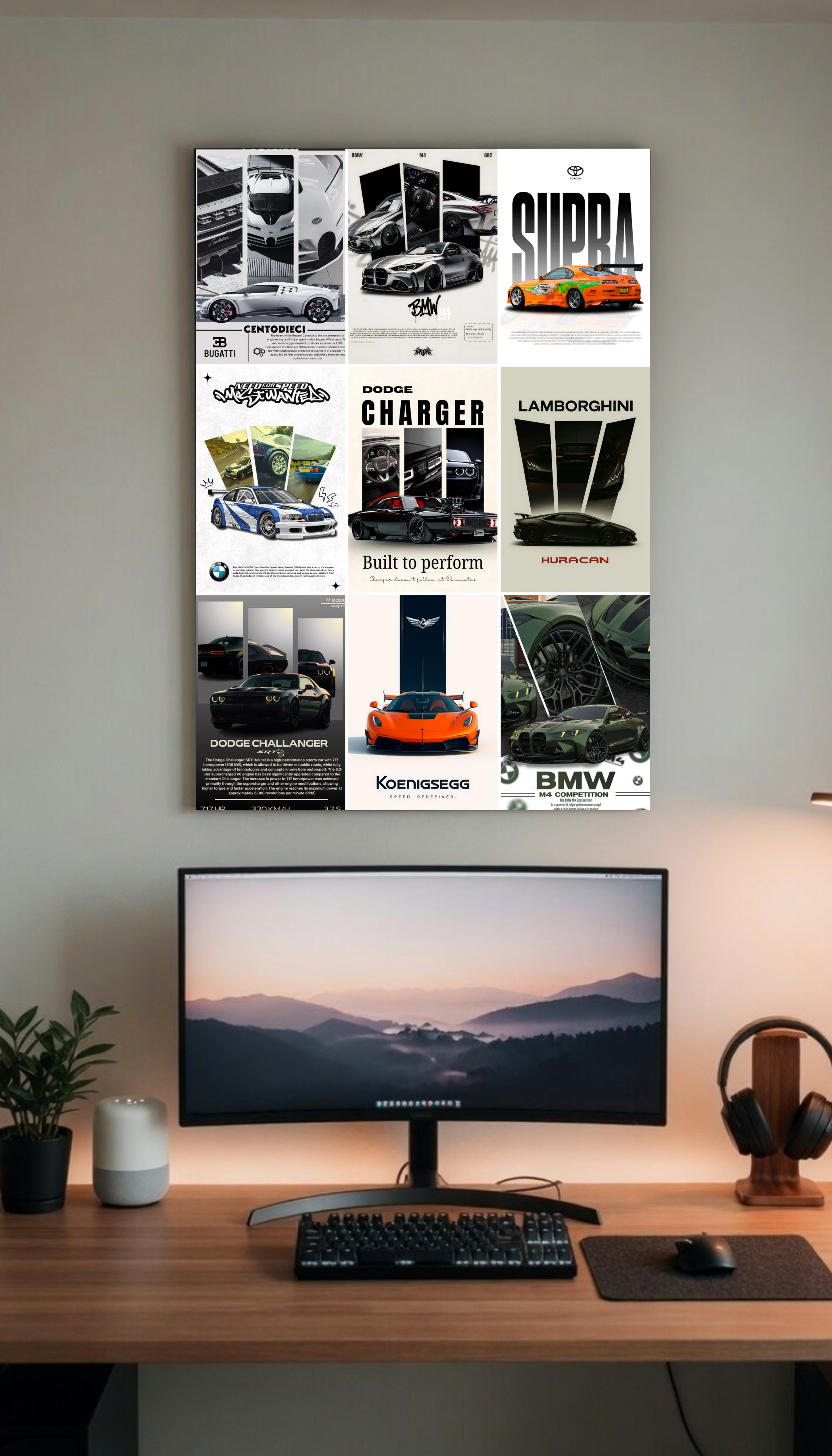 Supercar & Muscle Car Sticker Pack – Pack of 10 | Premium Vinyl Stickers